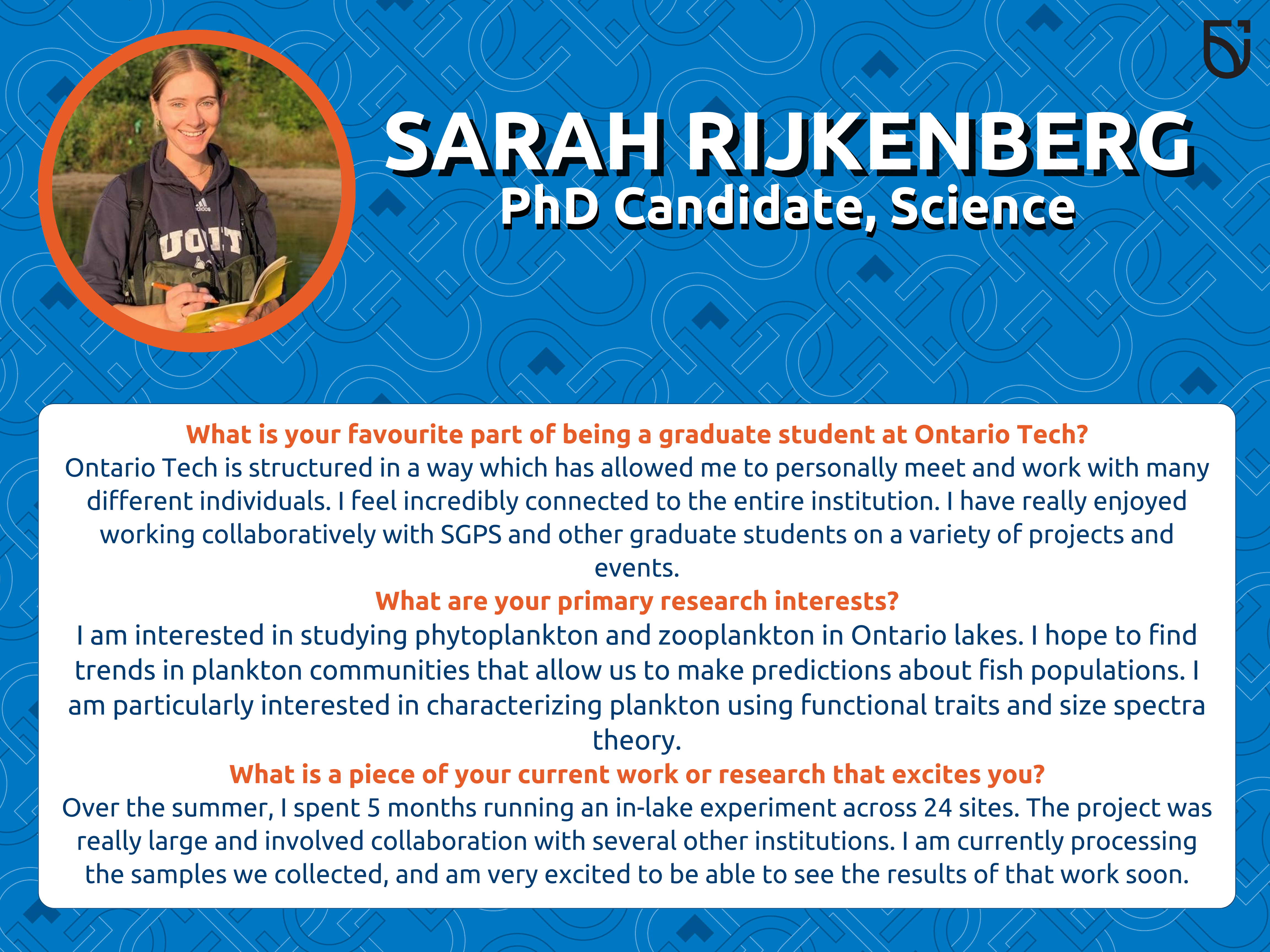 This photo is a Women’s Wednesday feature of Sarah Rijkenberg, a PhD Candidate in the Faculty of Science