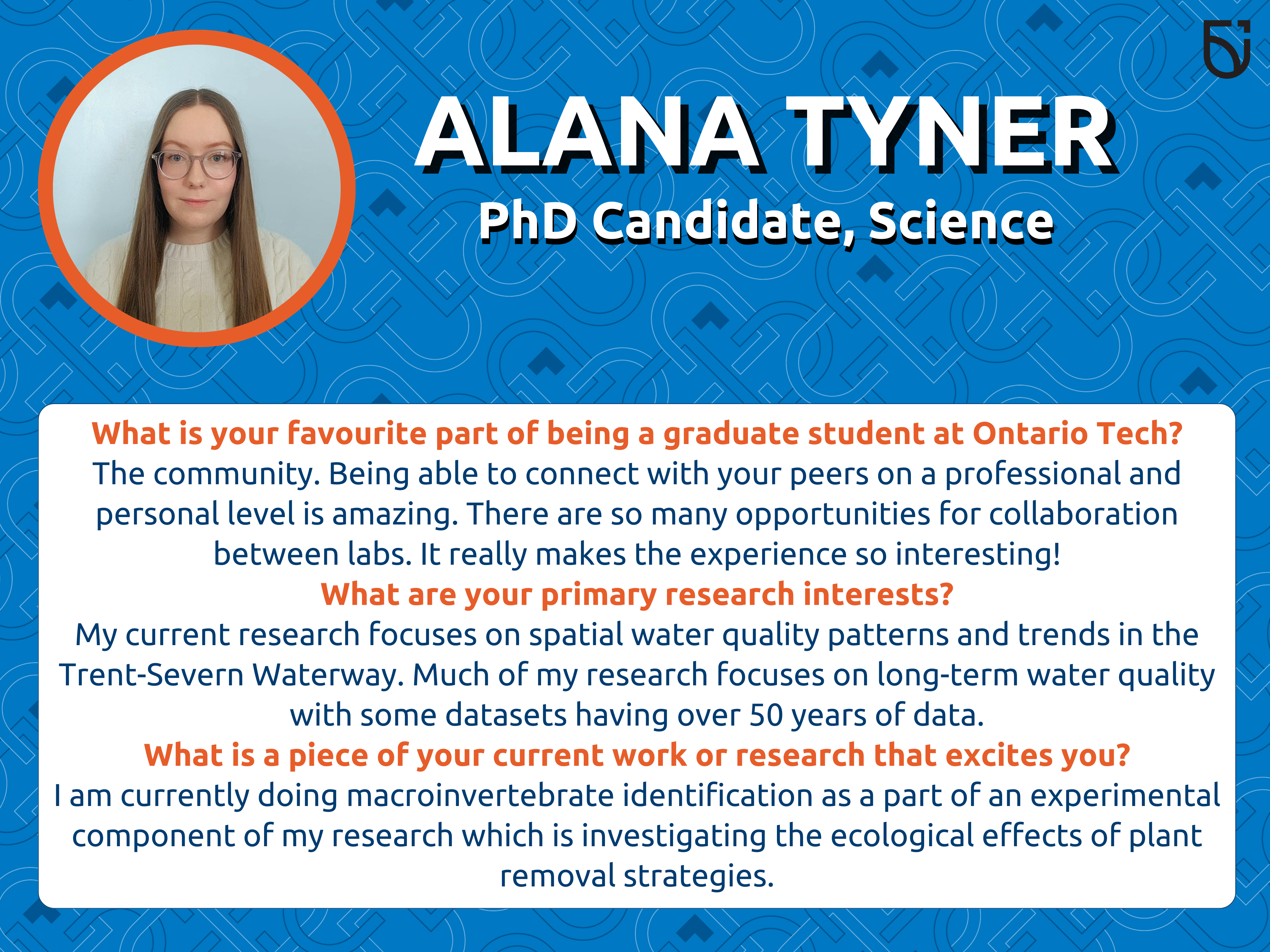 This photo is a Women’s Wednesday feature of Alana Tyner, a PhD Candidate, in the Faculty of Science.